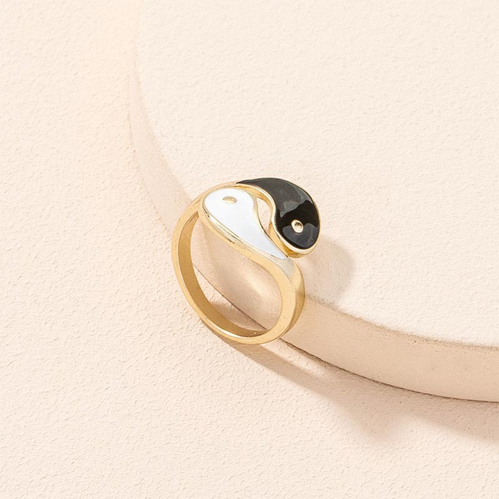 Verstelbare Ring met Yin Yang-symbool en zegenmotief voor stellen. - image 3