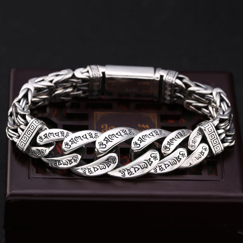 Buddha Stones Om Mani Padme Hum gegraveerde Armband - 22 cm - image 0