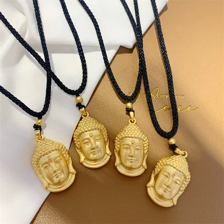 Buddha Stones Gouden Boeddha koperen rijkdom Ketting - image 8