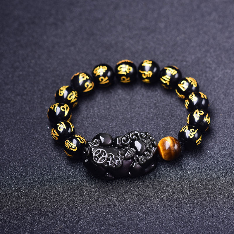 Feng Shui PiXiu Obsidiaan Rijkdom Armband - image 0