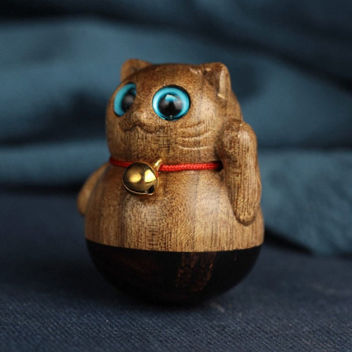 Buddha Stones Mini gelukskatje Phoebe Zhennan houten zegendecoratie - image 17