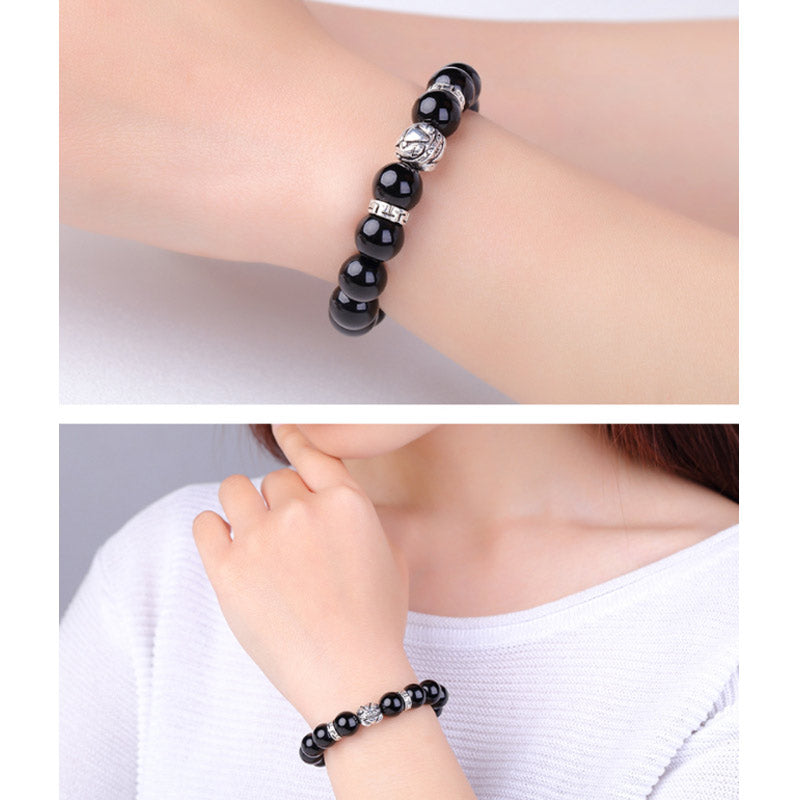Feng Shui Armband van natuurlijke regenboogobsidiaan PiXiu - image 5