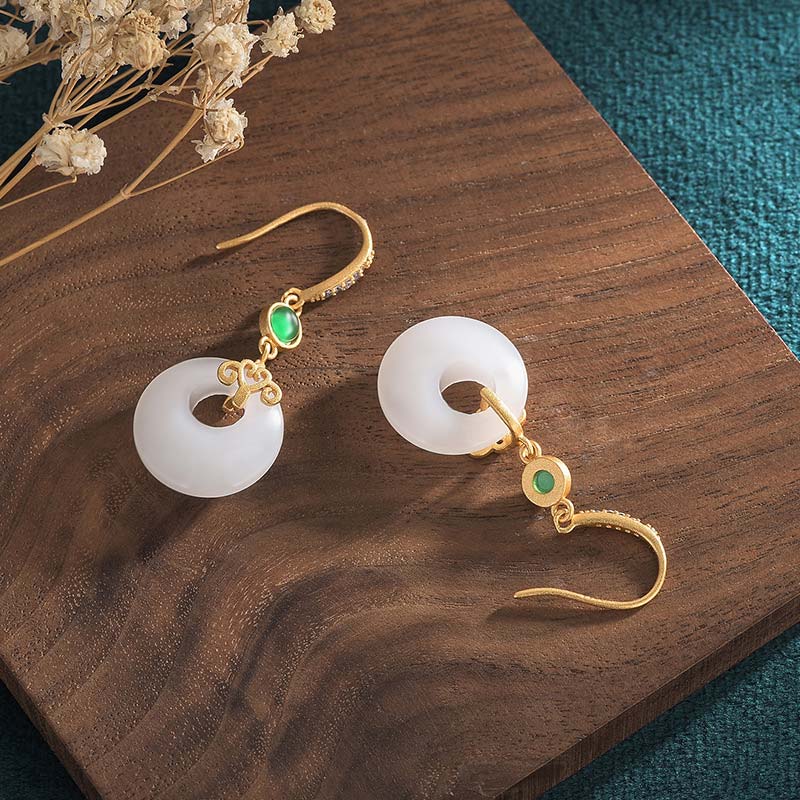 Feng Shui witte jade zegen Oorbellen - image 17