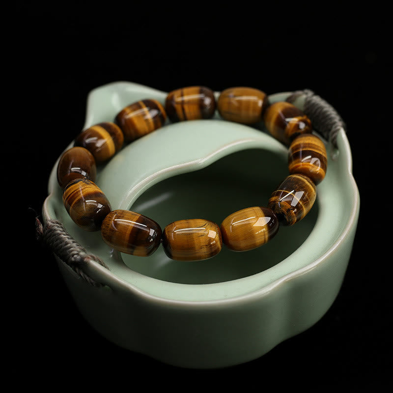 Buddha Stones Armband met natuurlijke tijgeroogsteen voor integriteit en wilskracht - image 1