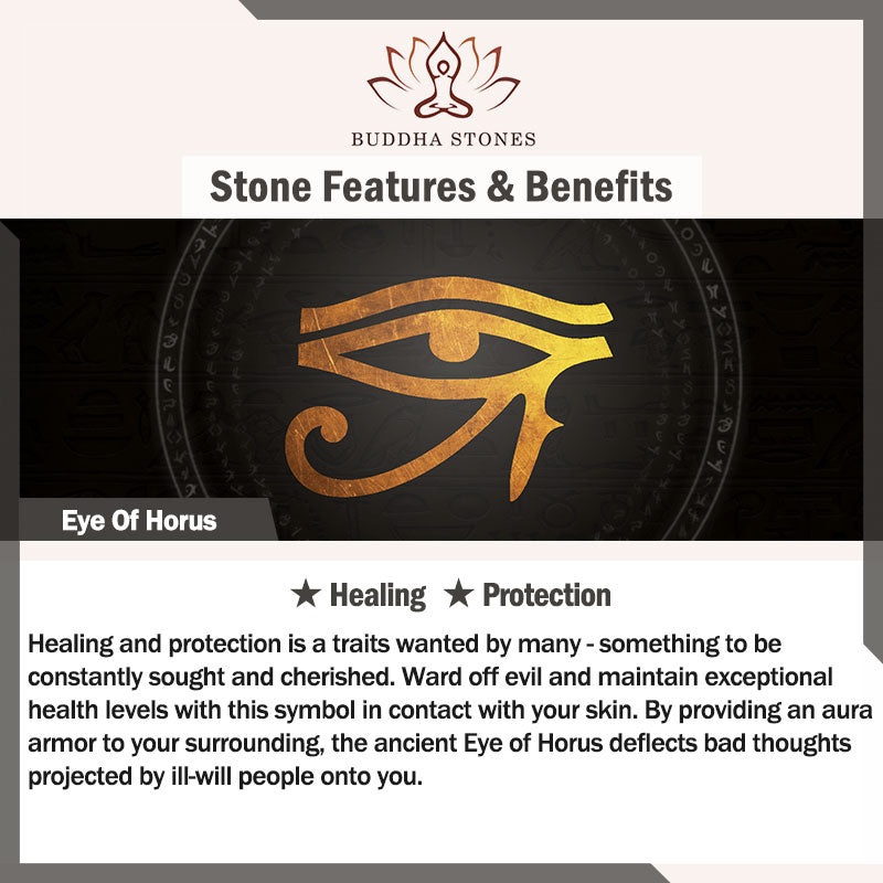 Buddha Stones Verstelbare Ring met Oog van Horus Kristal ter Bescherming - image 12