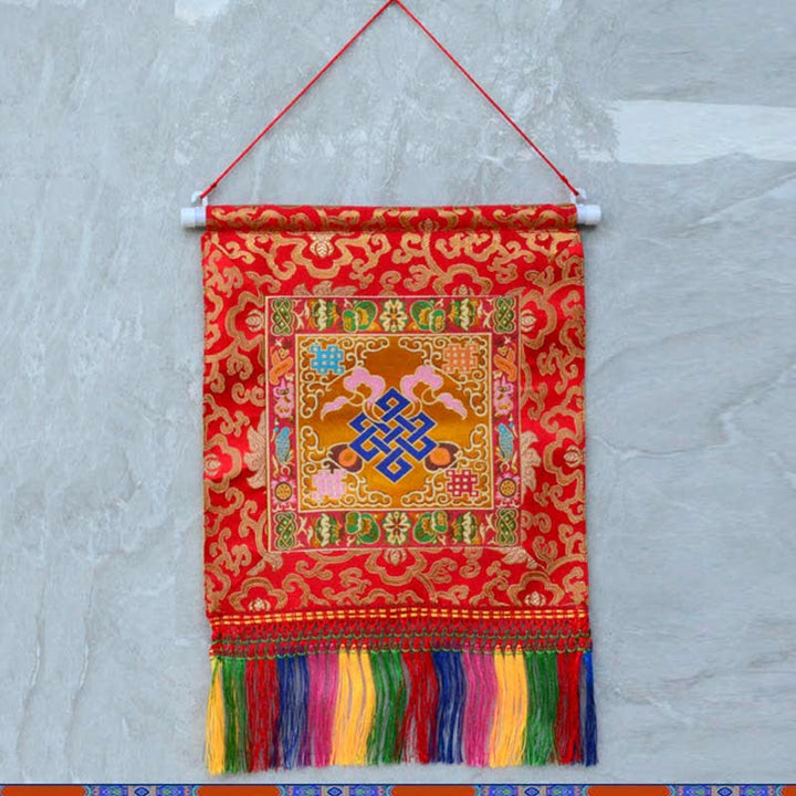 Vajra, gunstige symbolen, spirituele kracht, muurdecoratie - De knoop der eeuwigheid - Oranje - image 7
