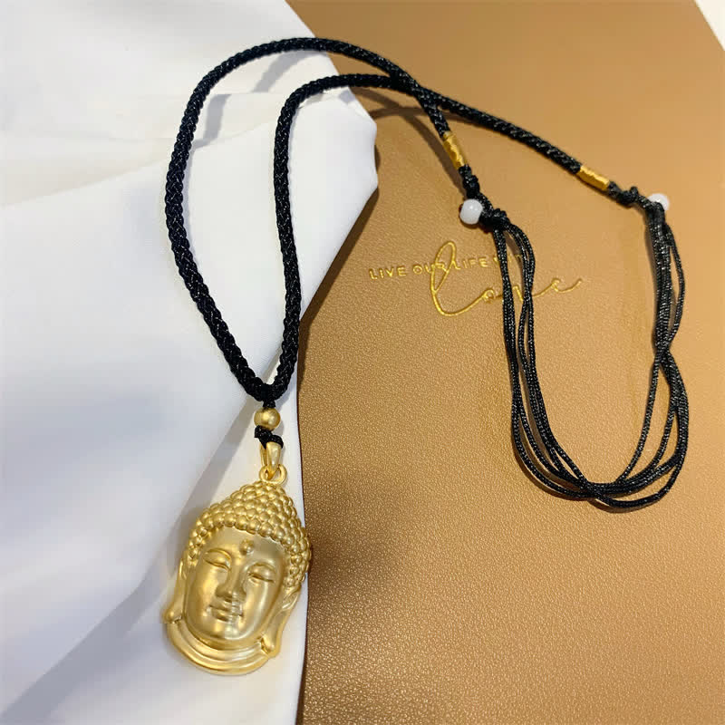 Buddha Stones Gouden Boeddha koperen rijkdom Ketting - image 6