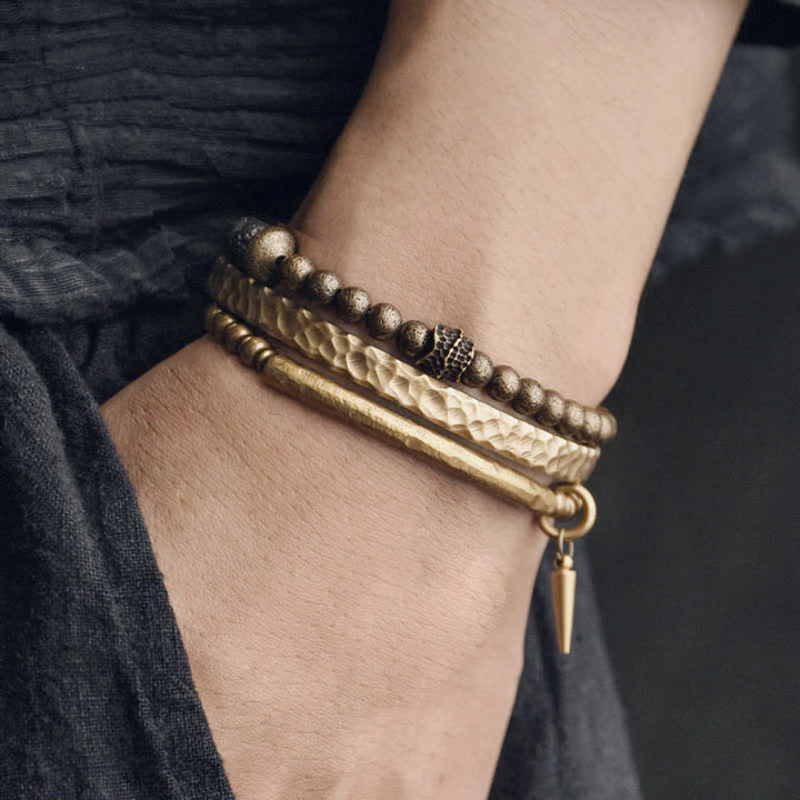 Buddha Stones Lavasteen Bangle Manchetarmband - image 2