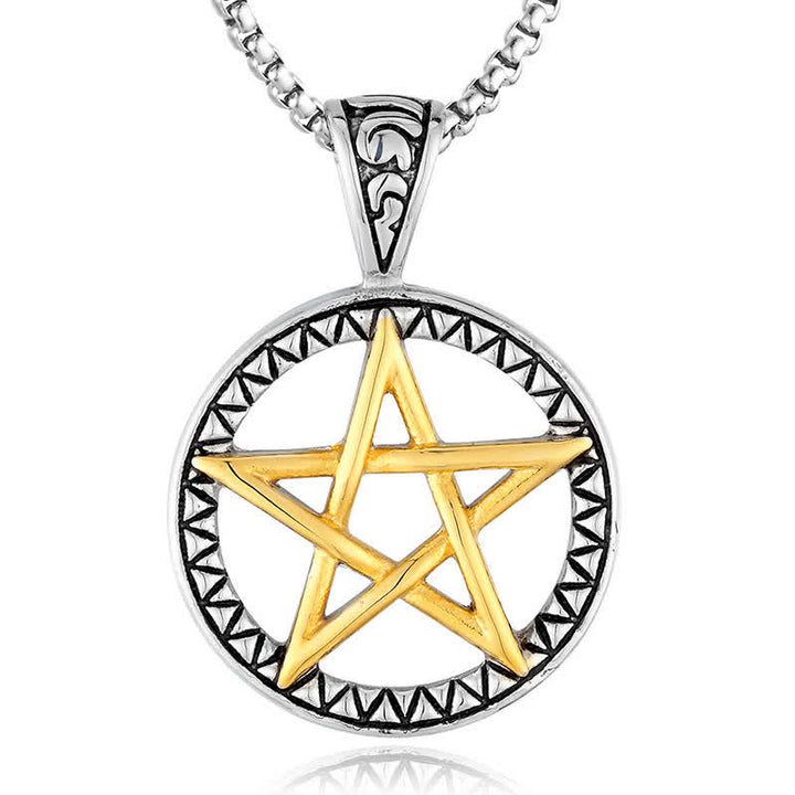 Pentagram balans Ketting van titaniumstaal - image 5