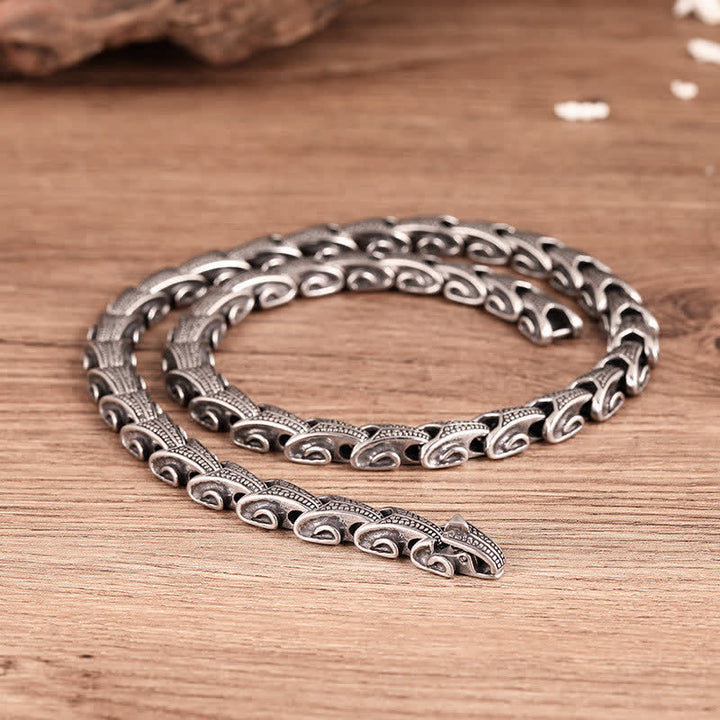 Buddha Stones Beschermende Ketting met hanger en drakenpatroon van titaniumstaal . - Drakenpatroon - image 11