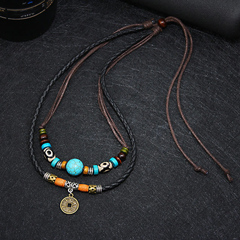 Buddha Stones Turquoise Dzi kralen Ketting - image 6