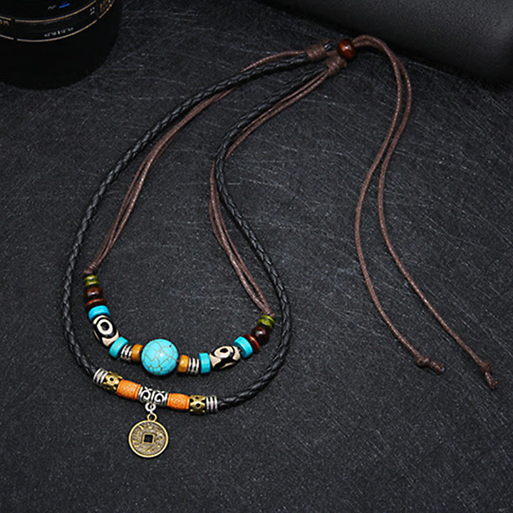 Buddha Stones Turquoise Dzi kralen Ketting - image 6