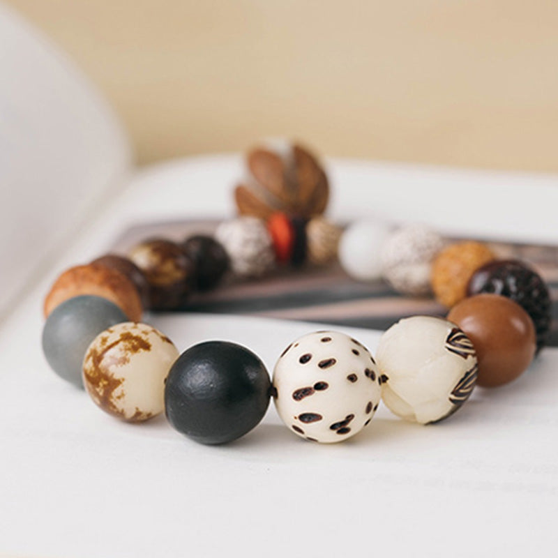 Buddha Stones Bodhizaad Lotus Wijsheid Vrede Pols Mala Armband - image 13