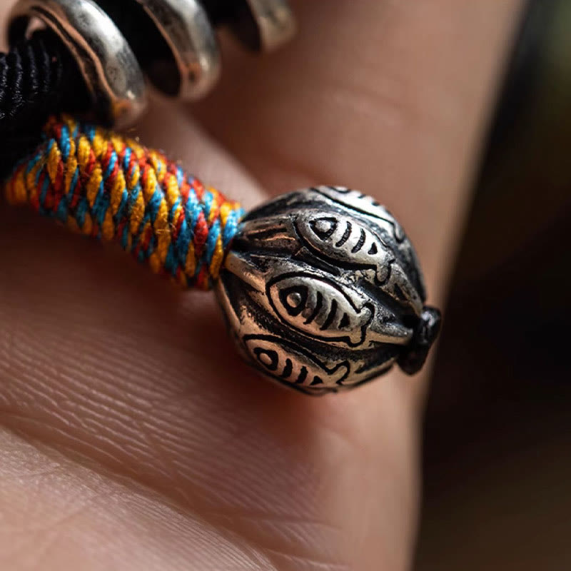 Buddha Stones Tibetaans Om Mani Padme Hum gegraveerd amulet dubbele Armband - image 7