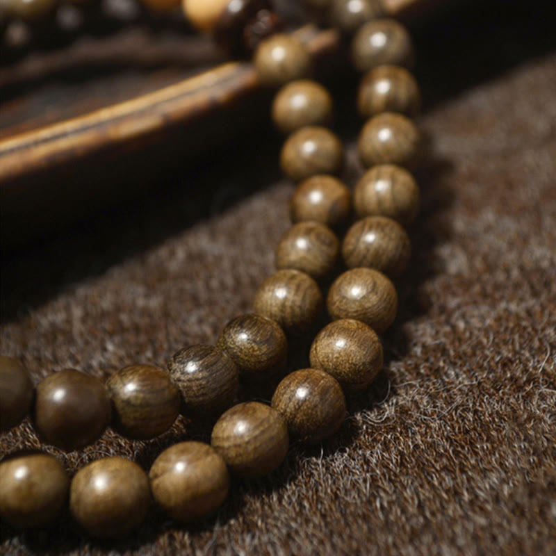 Buddha Stones Tibetaanse sandelhouten beschermingsamulet Mala Armband - image 12