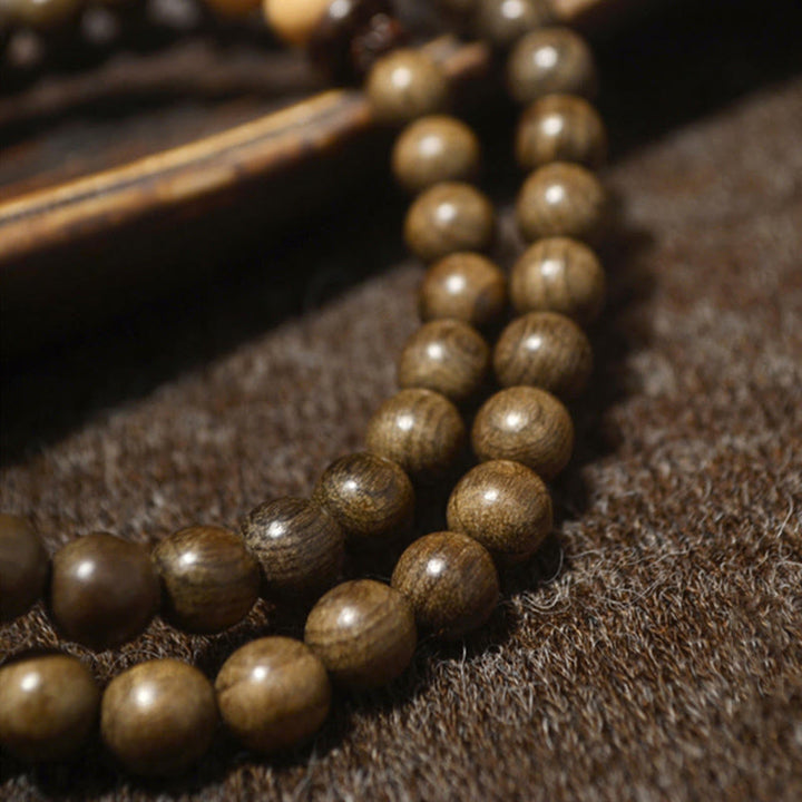 Buddha Stones Tibetaanse sandelhouten beschermingsamulet Mala Armband - image 12