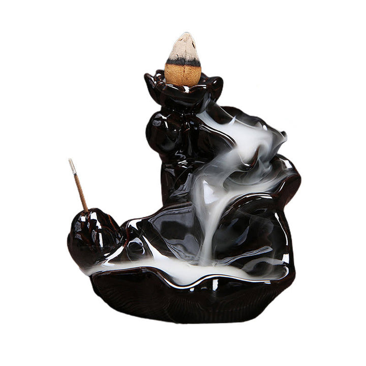 Handgemaakte waterval Wierook met terugstroomkegel, keramische brander - Keramiek - image 0