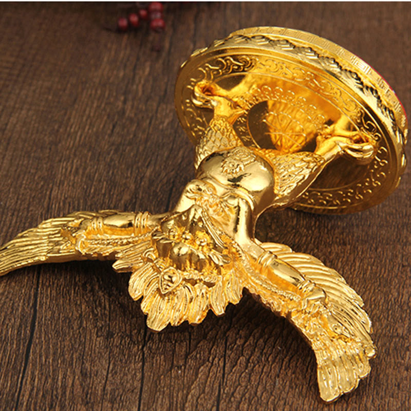 Buddha Stones Tibetaans gouden Garuda vogel legering bescherming huisdecoratie - image 12