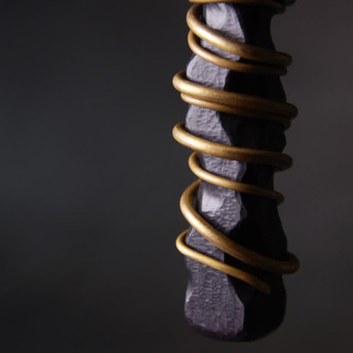 Buddha Stones Halskettinghanger van Tibetaans ebbenhout en messing met balans- en Ketting - image 5