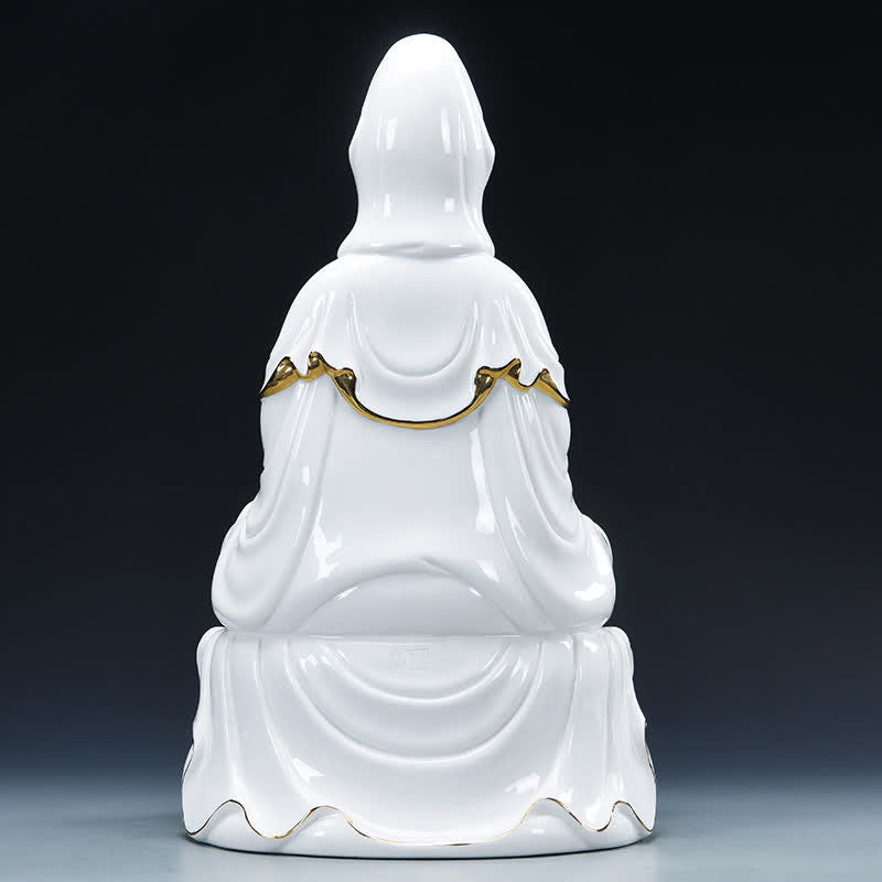 Buddha Stones Chenrezig Bodhisattva Avalokitesvara Succes Keramisch Beeld Huisdecoratie - image 6