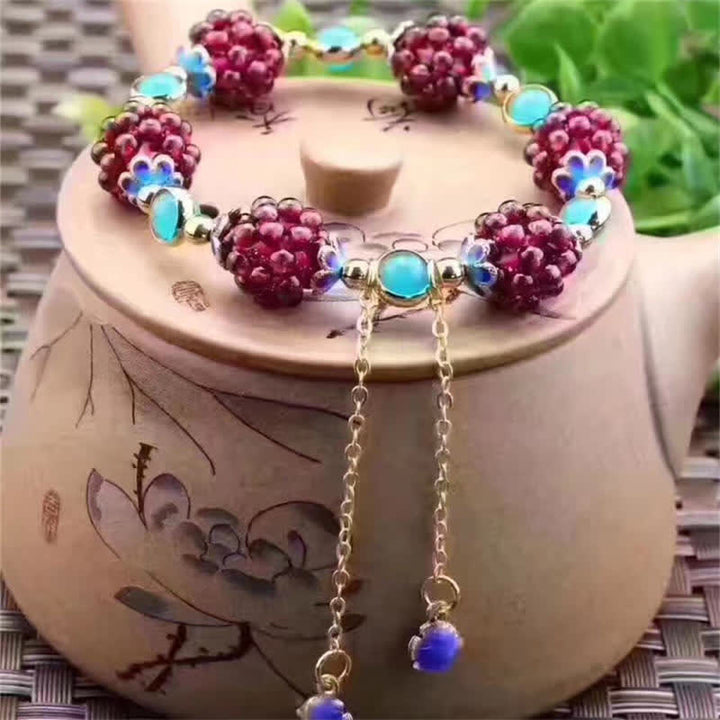 Buddha Stones Tibetaanse granaat Armband voor rust en ontspanning - image 11