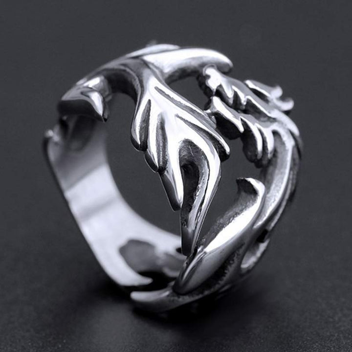 Buddha Stones Verstelbare Ring met drakenpatroon voor extra bescherming. - image 17
