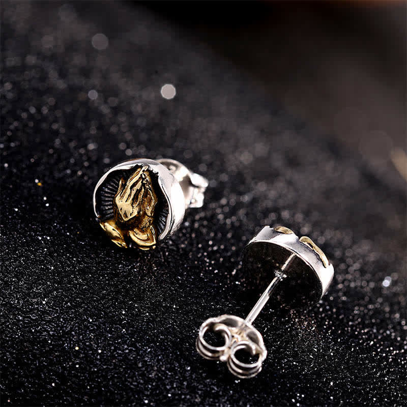 Buddha Stones Namaste Equality Oorbellen van 925 sterling zilver - image 1