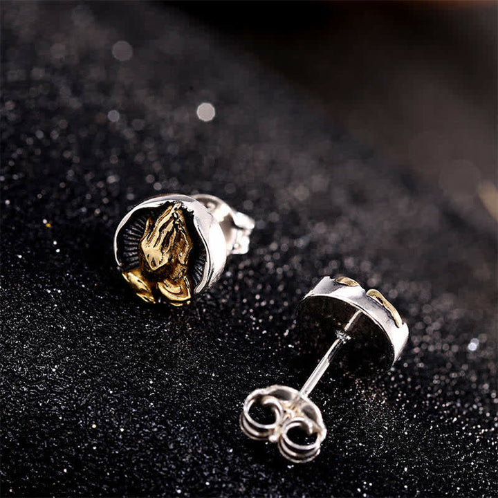 Buddha Stones Namaste Equality Oorbellen van 925 sterling zilver - image 1