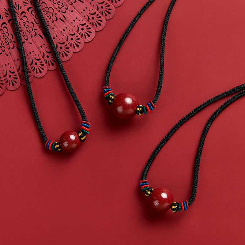 Buddha Stones Cinnaberkraal Ketting - image 3