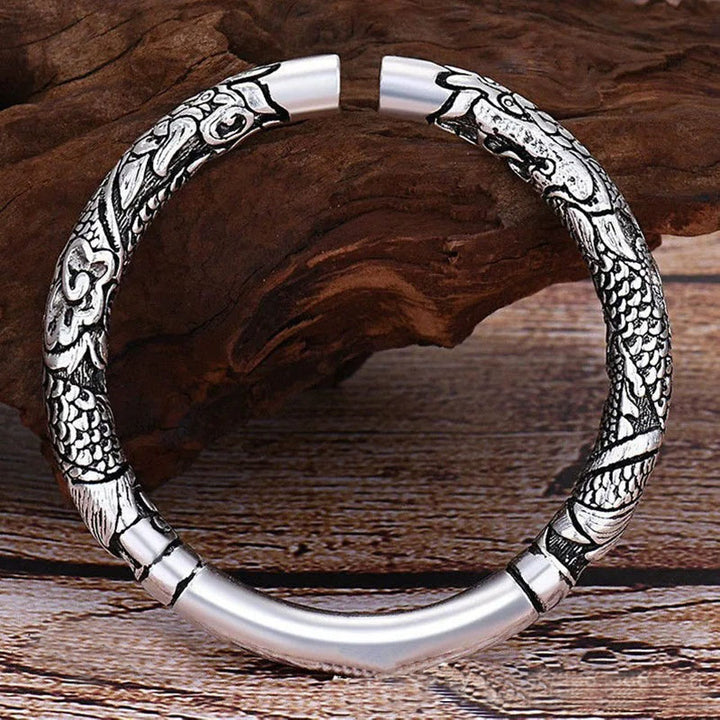 Buddha Stones Armband met draak, gelukbrengende wolken, geluksbescherming, Bangle - image 1