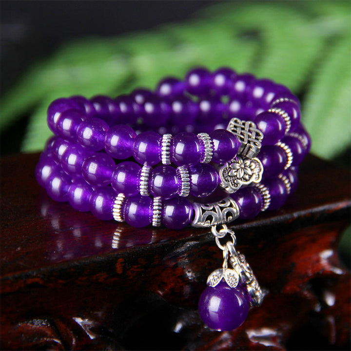Buddha Stones De Amethist PiXiu Wealth Armband - 0,31 inch (8 mm) - image 0
