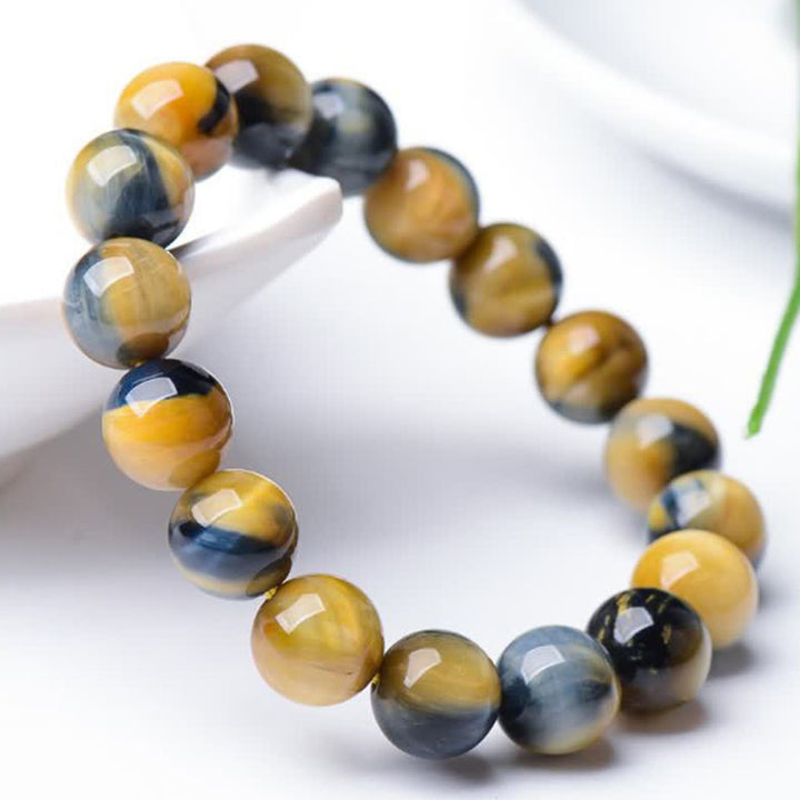 Buddha Stones Tijgeroog Armband voor Moed en Kracht - 12mm - image 2