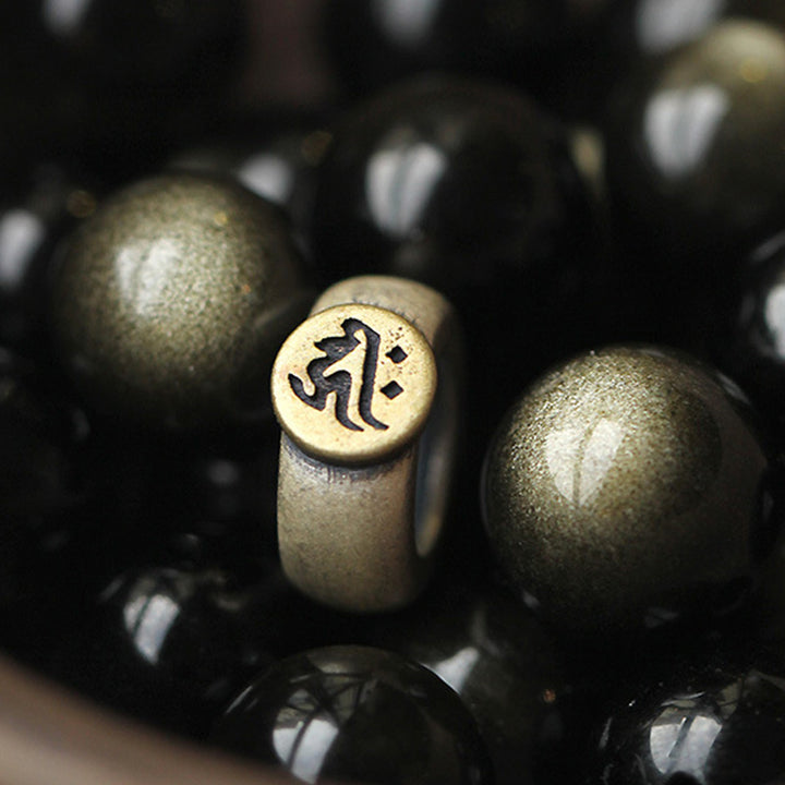 Buddha Stones Chinese dierenriem geboorte Boeddha Obsidiaan Armband - image 14