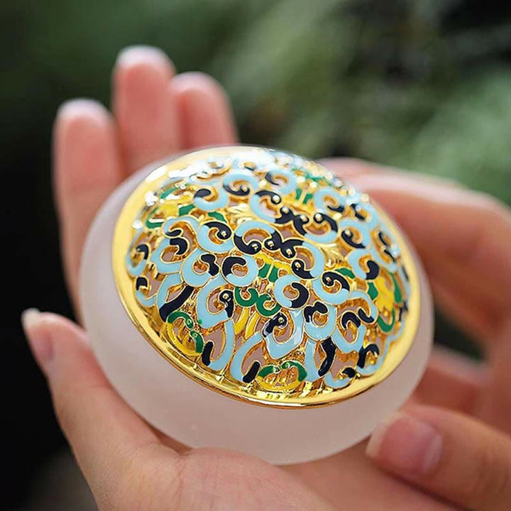 Buddha Stones Lotus Liuli Kristal Genezing Meditatie Wierook - Wit 7,8*4,5 cm - image 11