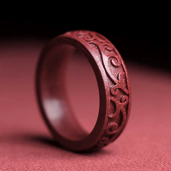 Buddha Stones Cinnabar Om Mani Padme Hum Gelukbrengende Wolken Ring - Gunstige wolken - 22 mm - image 9