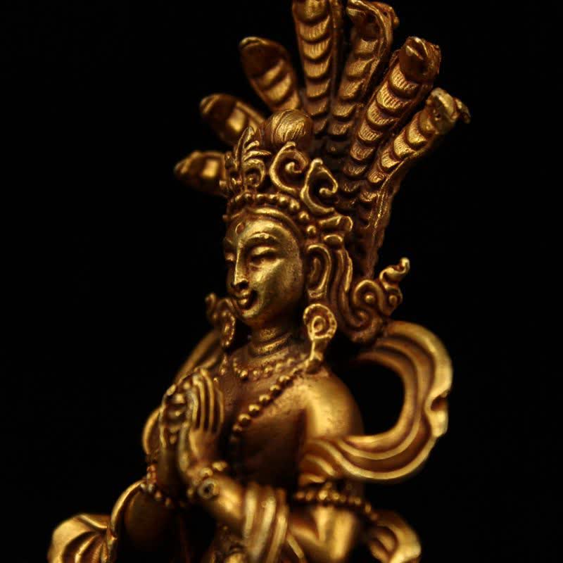 Buddha Stones Bodhisattva Nagarjuna Bescherming Koperen Beeld Decoratie - image 5