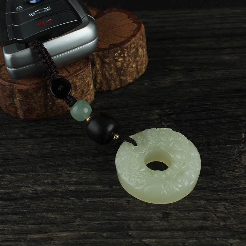 Buddha Stones PiXiu Jade Vredesgesp Sleutelhanger voor Overvloed en Rijkdom - image 12
