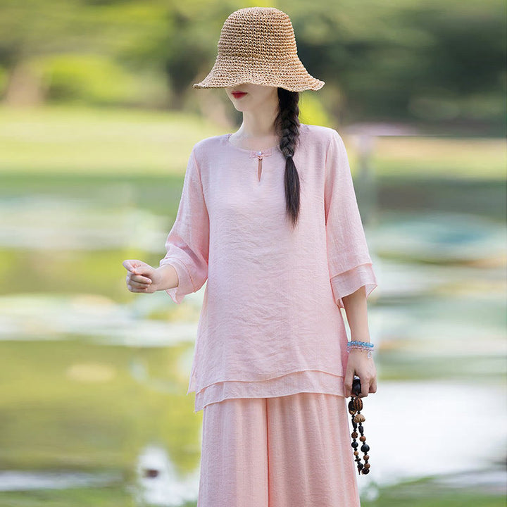 Tai Chi Meditatie Gebed Zen Spirituele Ochtendpraktijk Kleding Dames Set - image 15