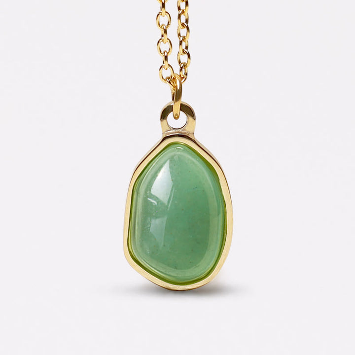 Buddha Stones Natuurlijke groene aventurijn, amethist en rozenkwarts Ketting - Groene aventurijn - image 1