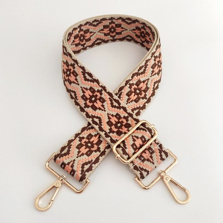Buddha Stones Schoudertasriemen met veelkleurig Schoudertas - Roze bruin - image 13