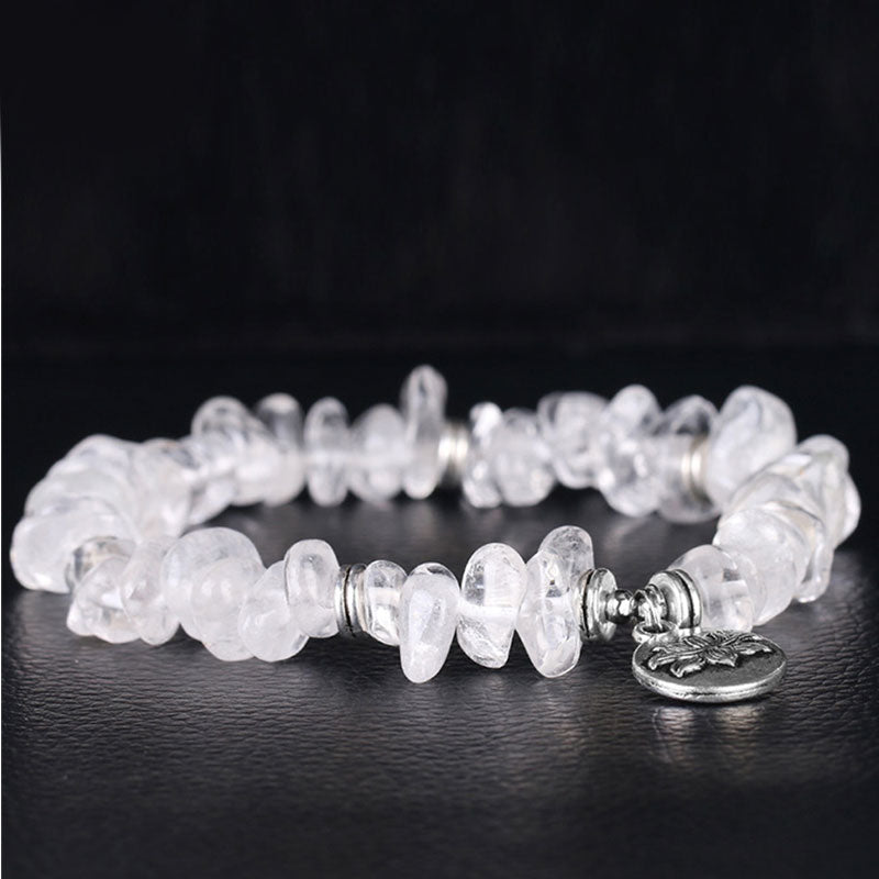 Buddha Stones Natuurlijke witte kristallen lotus helende Armband - image 2