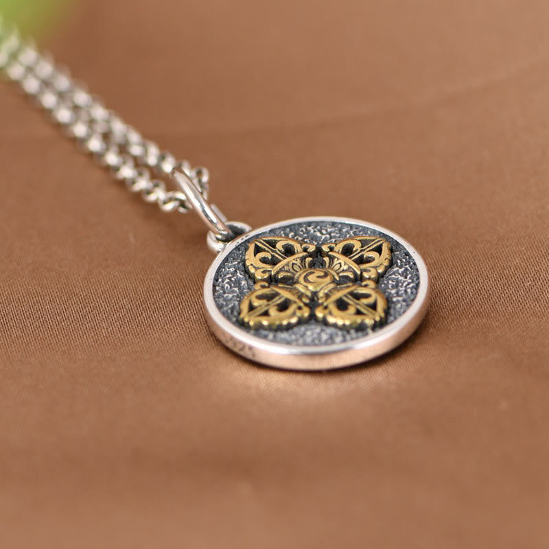 Buddha Stones 925 Sterling Zilveren Dubbele Dorje Vajra Ketting - image 5