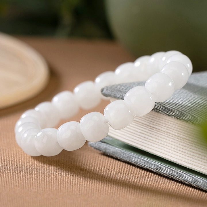 Buddha Stones Hetian witte jade Armband - image 1