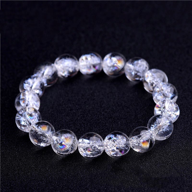 Buddha Stones Natuurlijke witte kristallen beschermings- en helende Armband - 16mm(14 kralen) - image 0