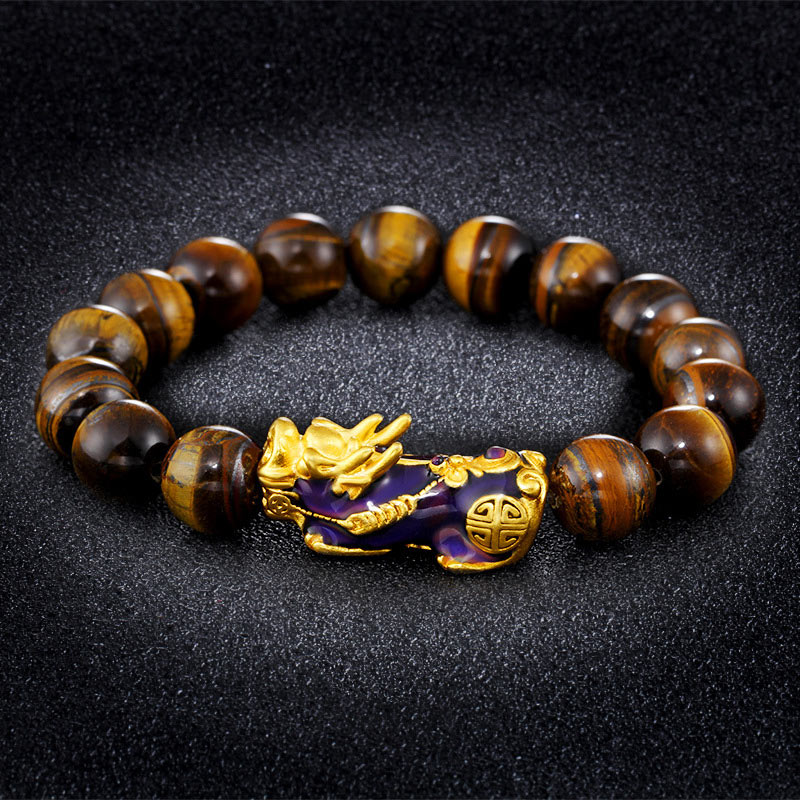 Buddha Stones Tibetaanse handgemaakte Feng Shui- Armband met tijgeroogmotief - image 1