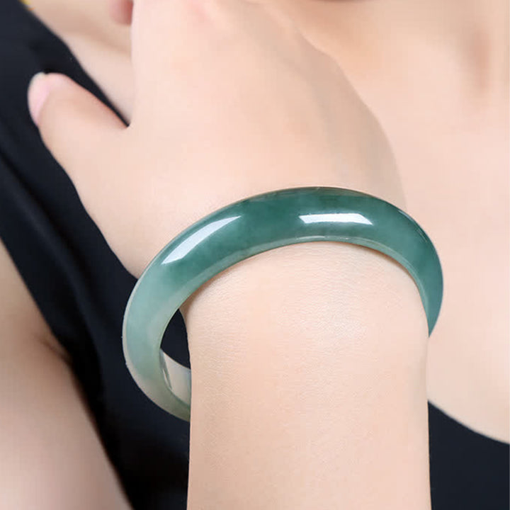 Buddha Stones Jade Bangle voor overvloed, geluk en genezing . - image 4