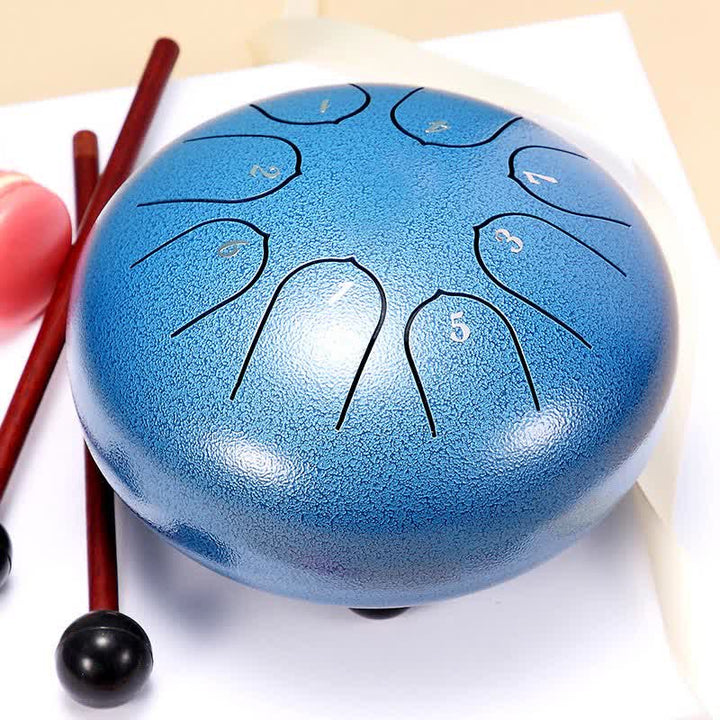 Buddha Stones Stalen tongtrommel, klankgenezing, meditatie, yoga, drumstel - DodgerBlue - image 19