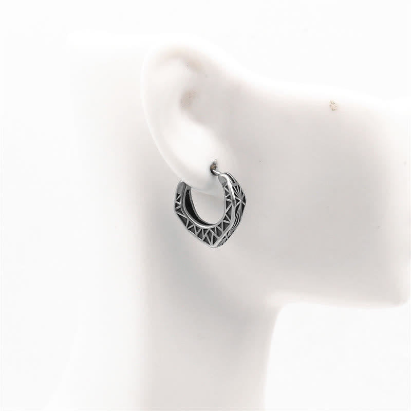 Viking Hoop Titanium Steel Balance Oorbellen - image 3