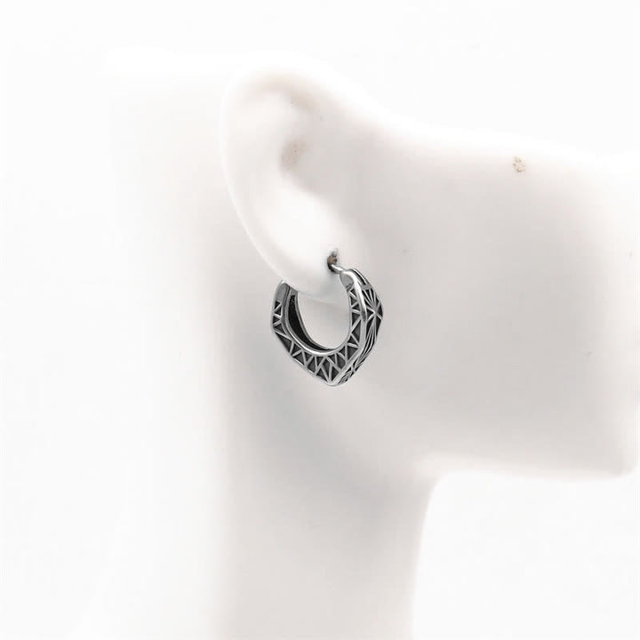 Viking Hoop Titanium Steel Balance Oorbellen - image 3