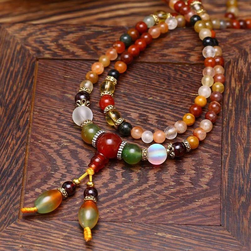 Buddha Stones De Mala Armband met 108 kwartsstenen voor heling - image 2